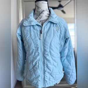 Vintage The North Face Light Blue Zip Up Puffer Jacket Women’s Size S